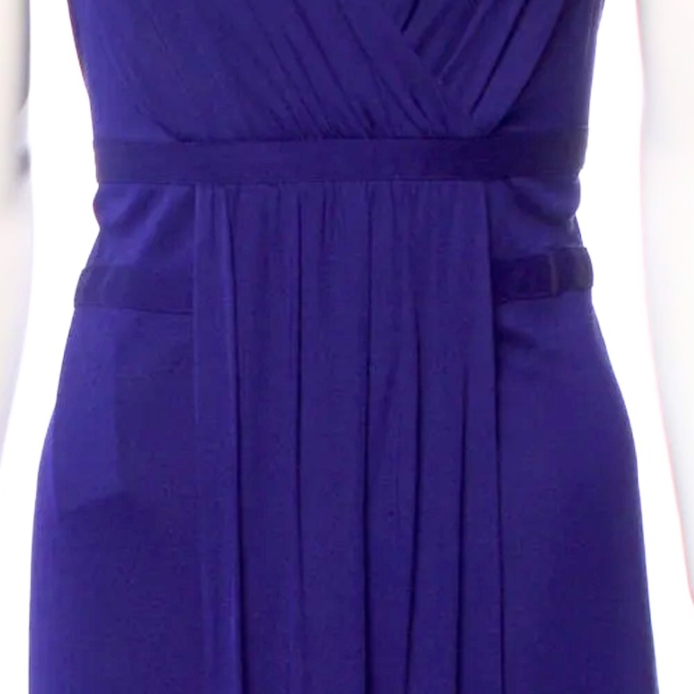 Moschino Silk blend Deep Purple V-neck Grecian dress 12 - Picture 7 of 14